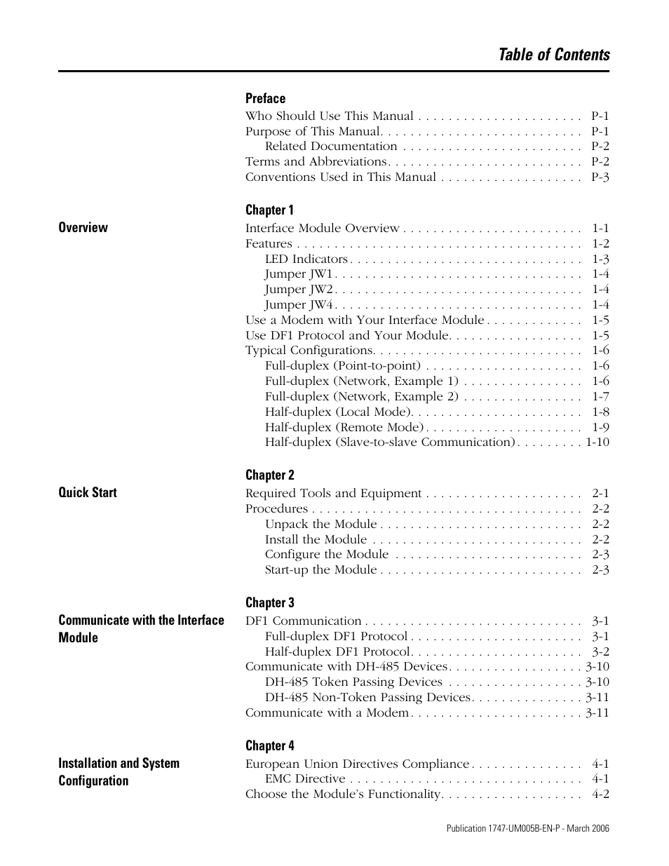Rockwell Automation 1747-KE,D17476.12 DH-485/RS-232C Interface Module User Manual | Page 5 / 139