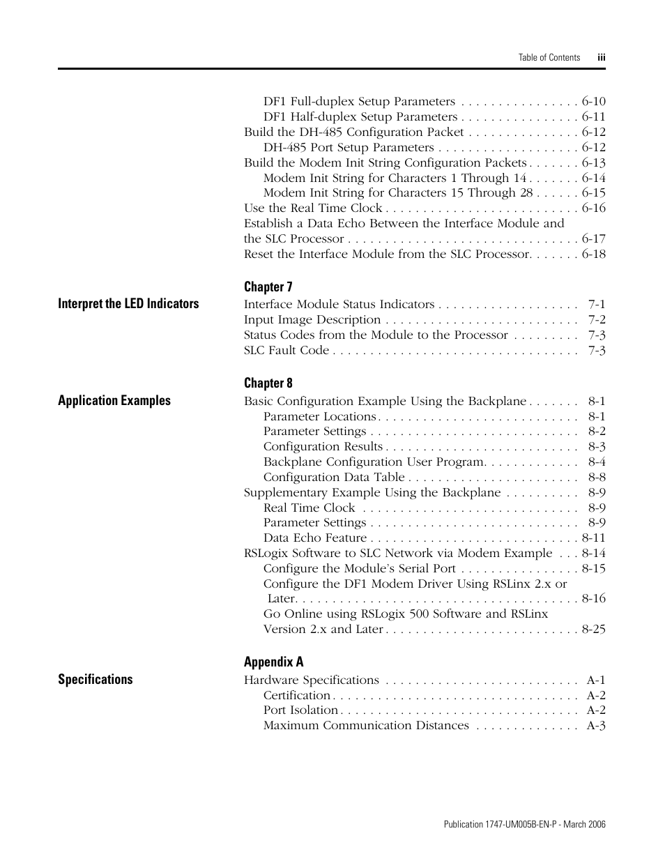 Rockwell Automation 1747-KE,D17476.12 DH-485/RS-232C Interface Module User Manual | Page 7 / 139