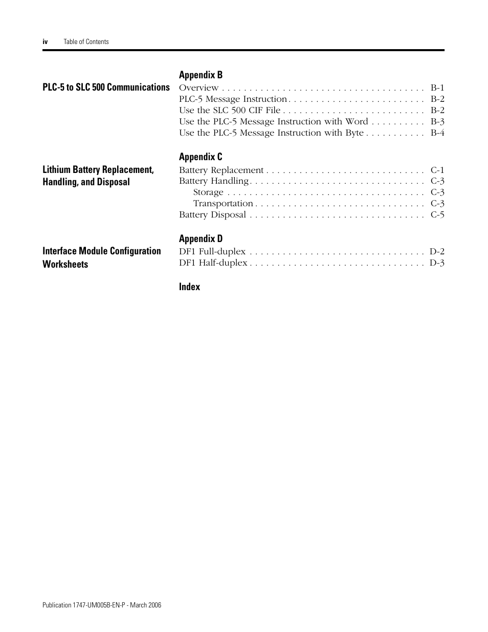 Rockwell Automation 1747-KE,D17476.12 DH-485/RS-232C Interface Module User Manual | Page 8 / 139