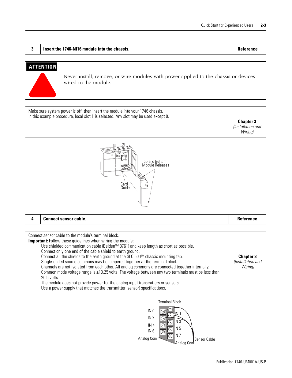 Rockwell Automation 1746-NI16V SLC 500 Analog Input Modules User Manual User Manual | Page 17 / 120