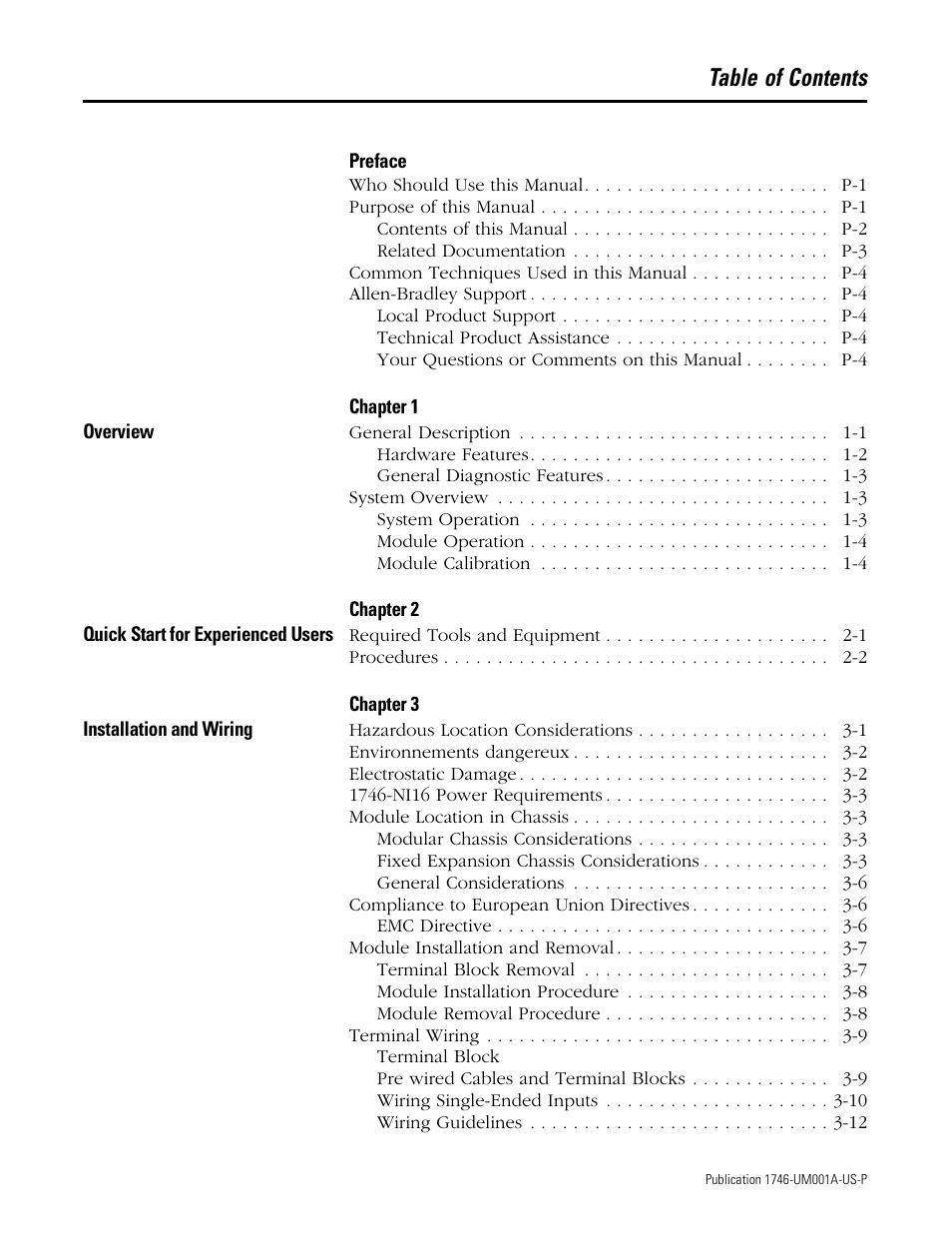Rockwell Automation 1746-NI16V SLC 500 Analog Input Modules User Manual User Manual | Page 3 / 120