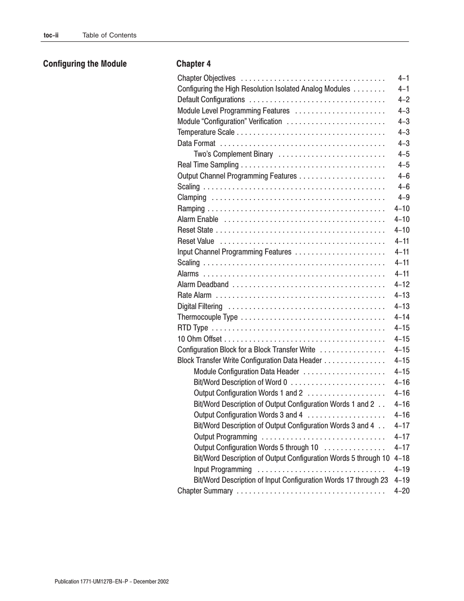 Rockwell Automation 1771-N SERIES High Resolution Analog Module User Manual User Manual | Page 10 / 188
