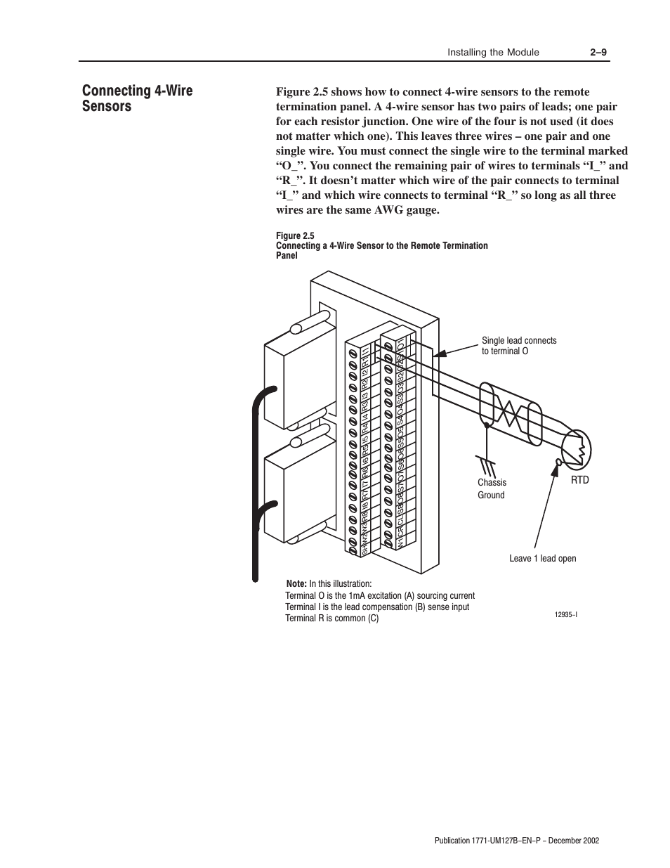 Connecting 4ćwire sensors | Rockwell Automation 1771-N SERIES High Resolution Analog Module User Manual User Manual | Page 27 / 188