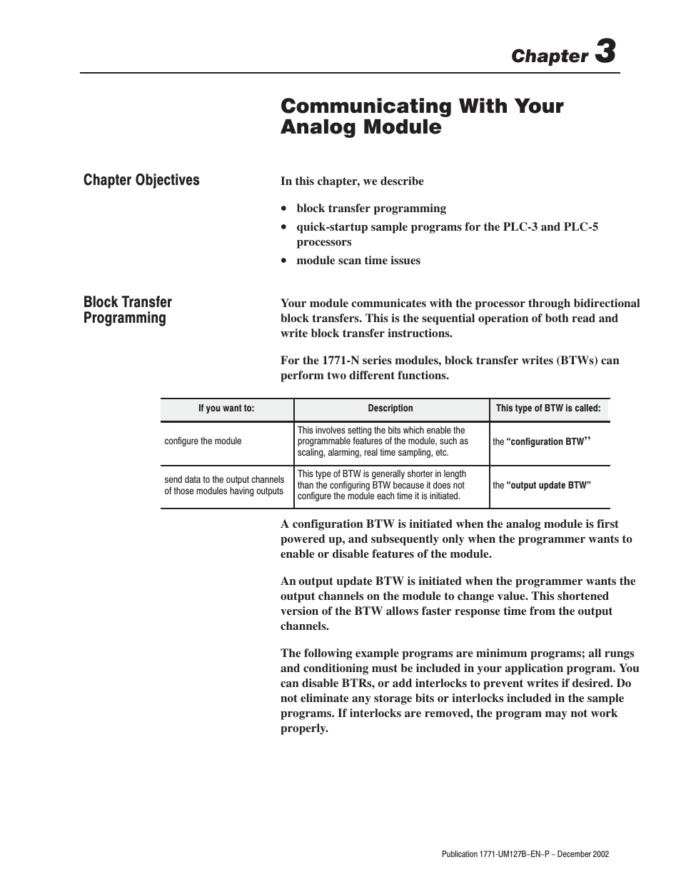 Communicating with your analog module, Chapter | Rockwell Automation 1771-N SERIES High Resolution Analog Module User Manual User Manual | Page 33 / 188