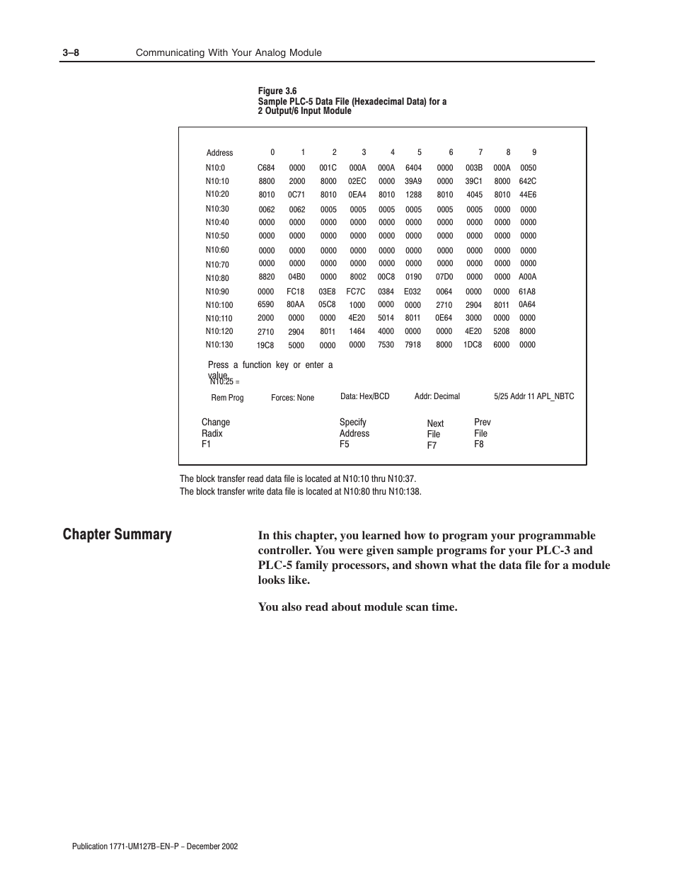Chapter summary | Rockwell Automation 1771-N SERIES High Resolution Analog Module User Manual User Manual | Page 40 / 188