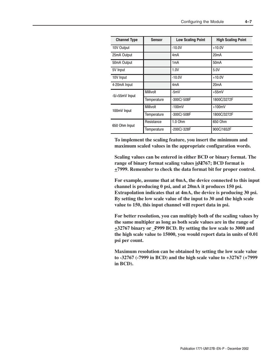 Rockwell Automation 1771-N SERIES High Resolution Analog Module User Manual User Manual | Page 47 / 188