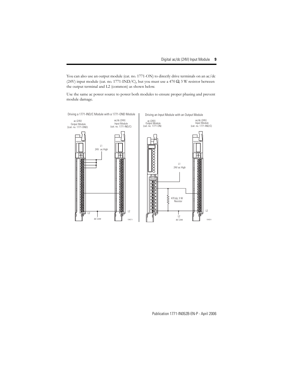 Rockwell Automation 1771-IND series C INSTL INSTR AC/DC INPUT MODULE User Manual | Page 9 / 12