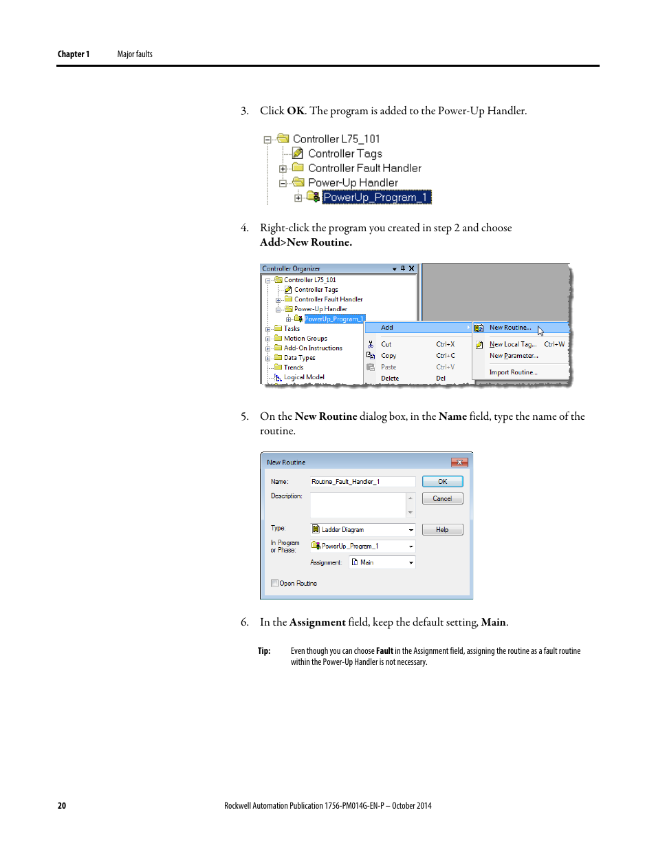 Rockwell Automation Logix5000 Controllers Major, Minor, and I/O Faults Programming Manual User Manual | Page 20 / 53