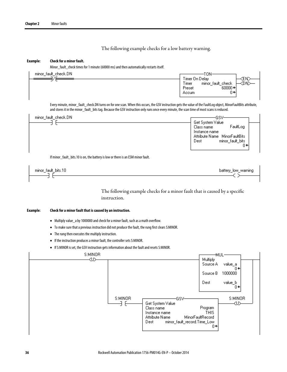 Rockwell Automation Logix5000 Controllers Major, Minor, and I/O Faults Programming Manual User Manual | Page 36 / 53