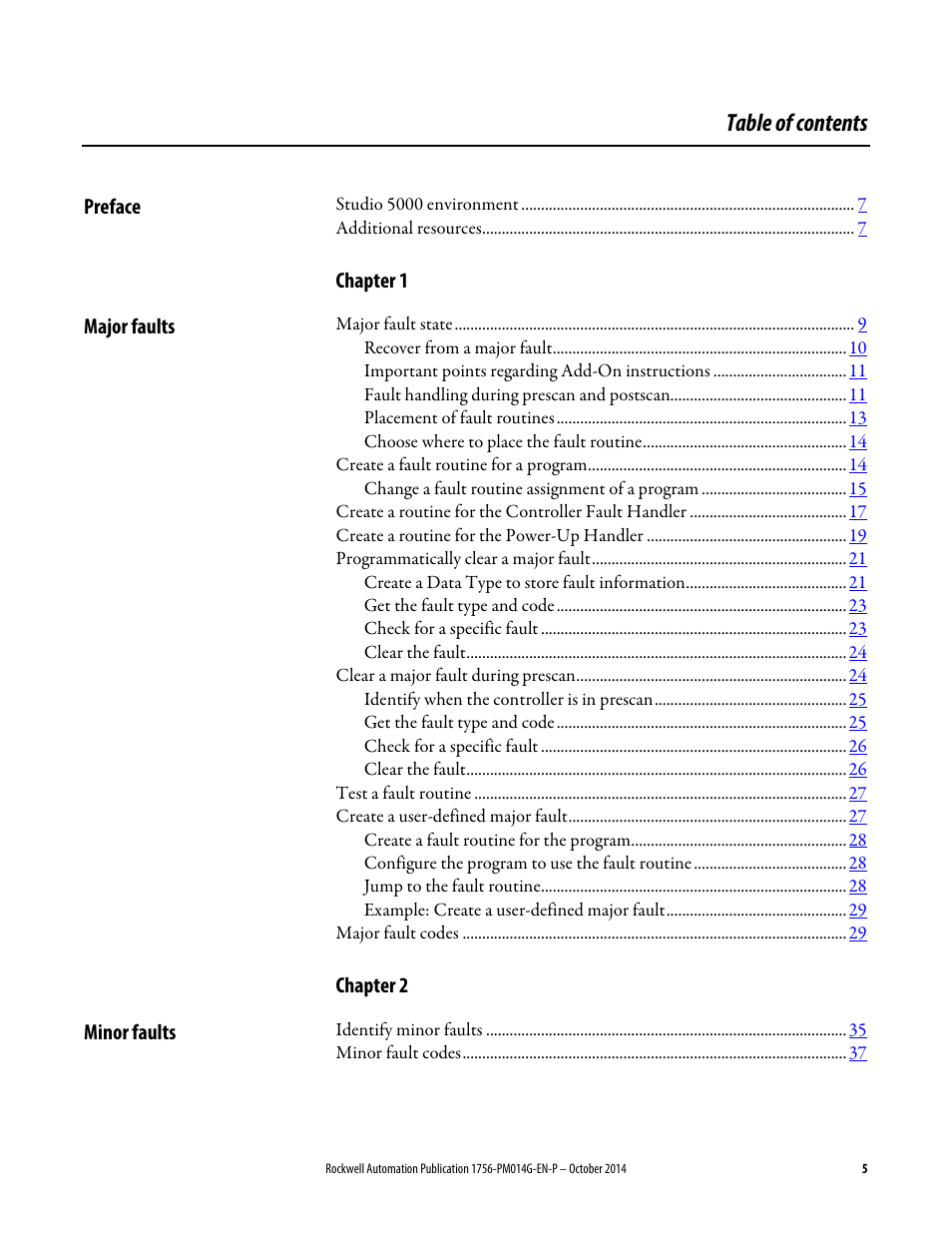 Rockwell Automation Logix5000 Controllers Major, Minor, and I/O Faults Programming Manual User Manual | Page 5 / 53