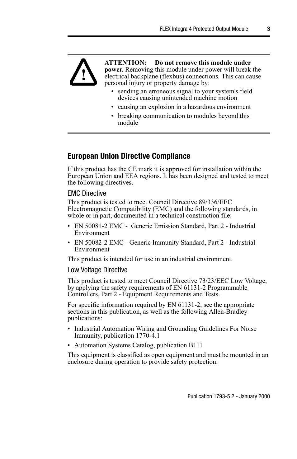 European union directive compliance | Rockwell Automation 1793-OB4E FLEX INTEGRA 4 PROTECTED OUTPUT User Manual | Page 3 / 8