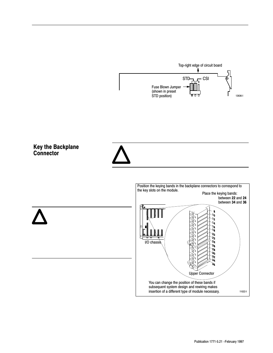 Key the backplane connector | Rockwell Automation 1771-OD16 AC (120V) ISO Output Installation Instructions User Manual | Page 5 / 12