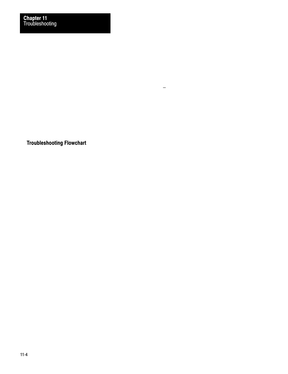 Troubleshooting flowchart, 11ć4 | Rockwell Automation 1771-QB Linear Pos. User Manual | Page 166 / 226