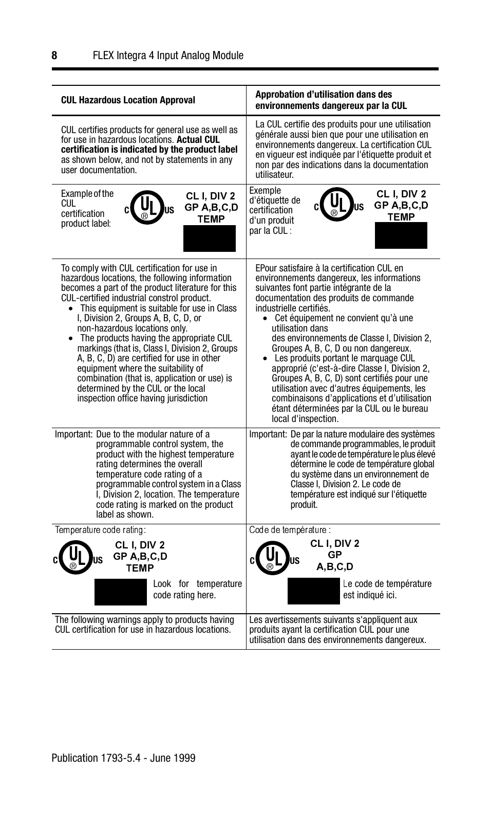 Rockwell Automation 1793-IE4S INSTL INSTR FLEX INTEGRA 4 INPUT ANALOG MOD User Manual | Page 8 / 12