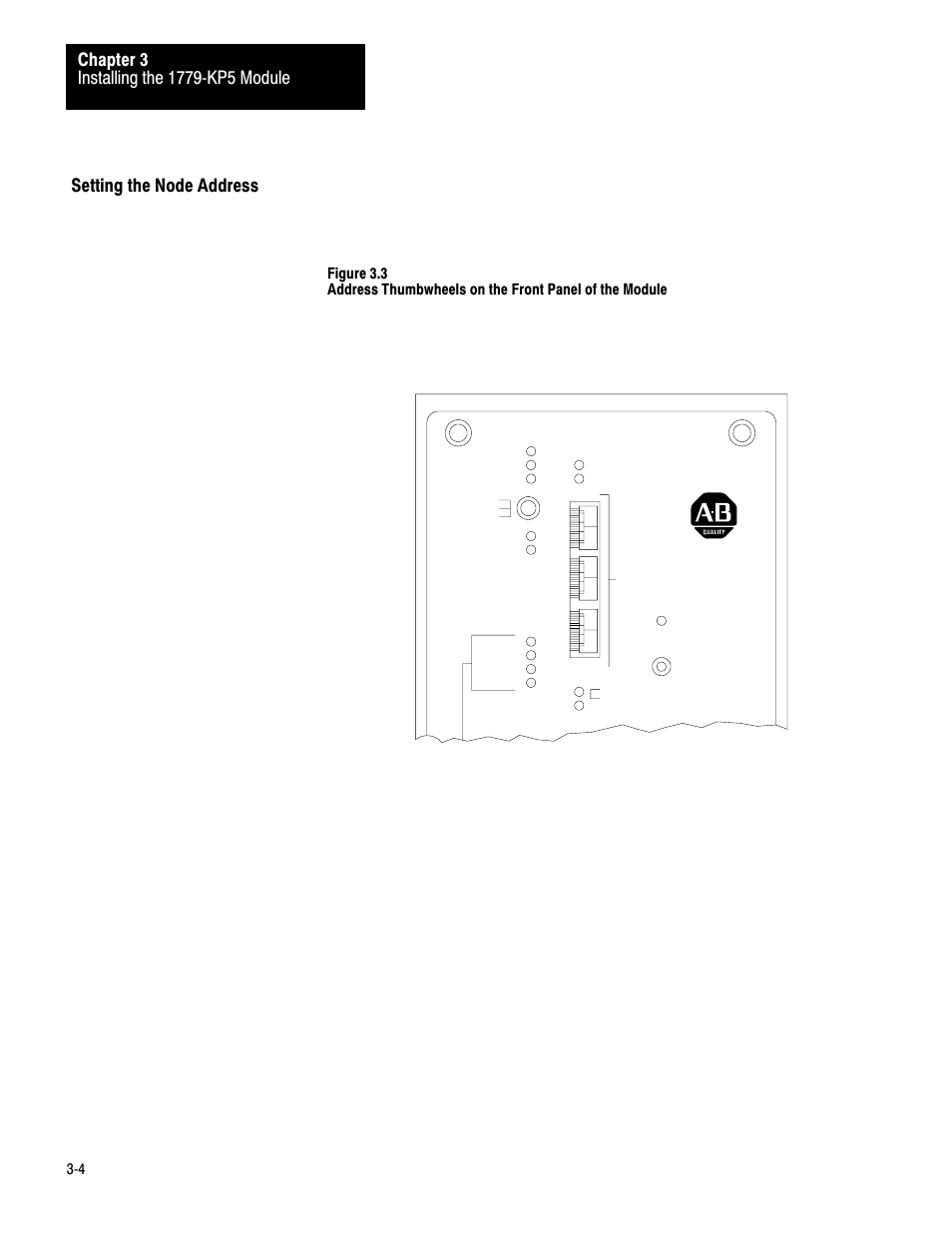 Setting the node address | Rockwell Automation 1779-KP5_KP5R ORD.1779-5.3 User Manual | Page 17 / 73