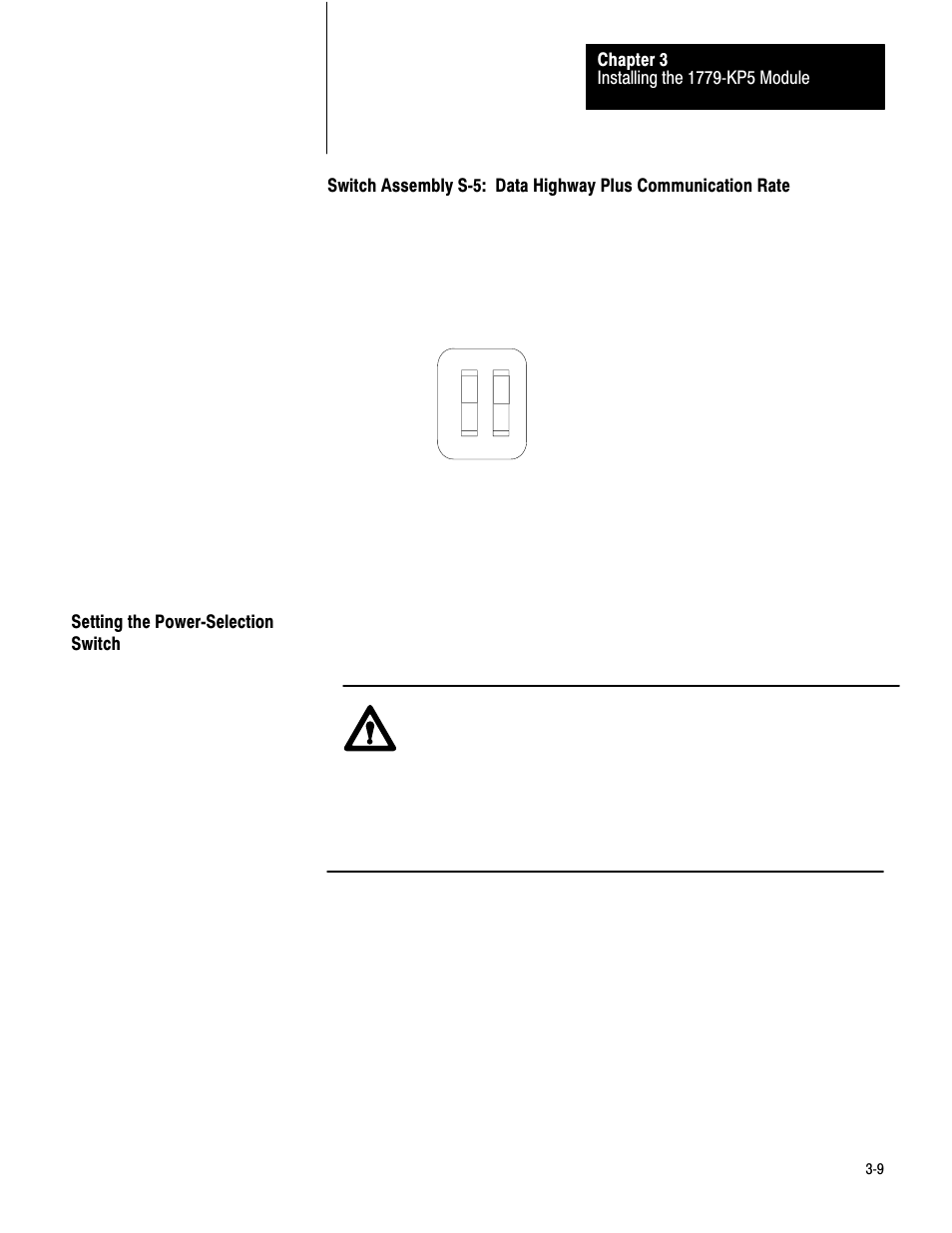 Setting the power selection switch | Rockwell Automation 1779-KP5_KP5R ORD.1779-5.3 User Manual | Page 22 / 73