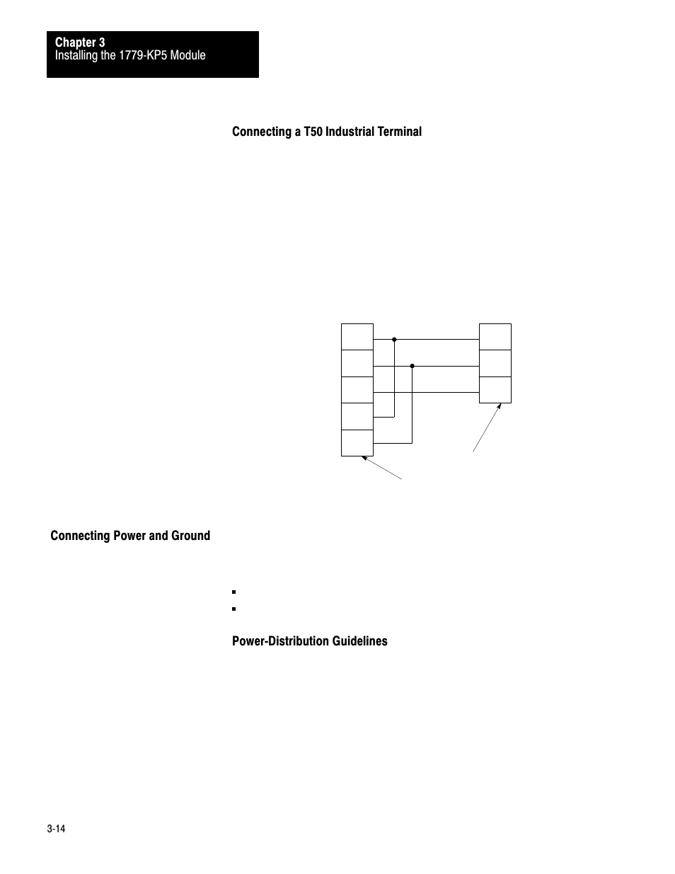Connecting power and ground, 3ć14 | Rockwell Automation 1779-KP5_KP5R ORD.1779-5.3 User Manual | Page 27 / 73