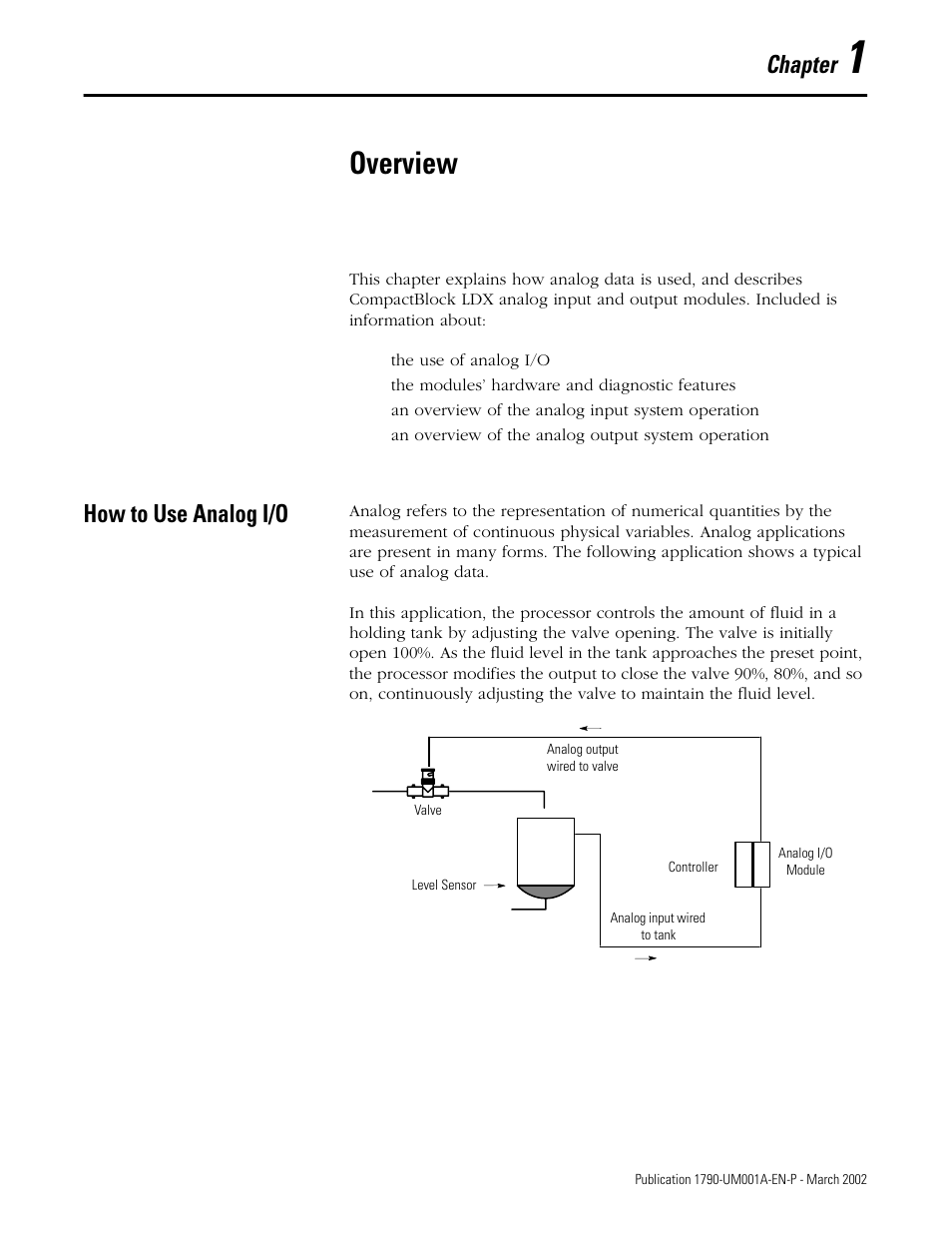 1 - overview, How to use analog i/o, Chapter 1 | Overview, How to use analog i/o -1, Chapter | Rockwell Automation 1790D-NOV2/TNOV2 CompactBlock LDX Analog Modules User Manual | Page 11 / 104