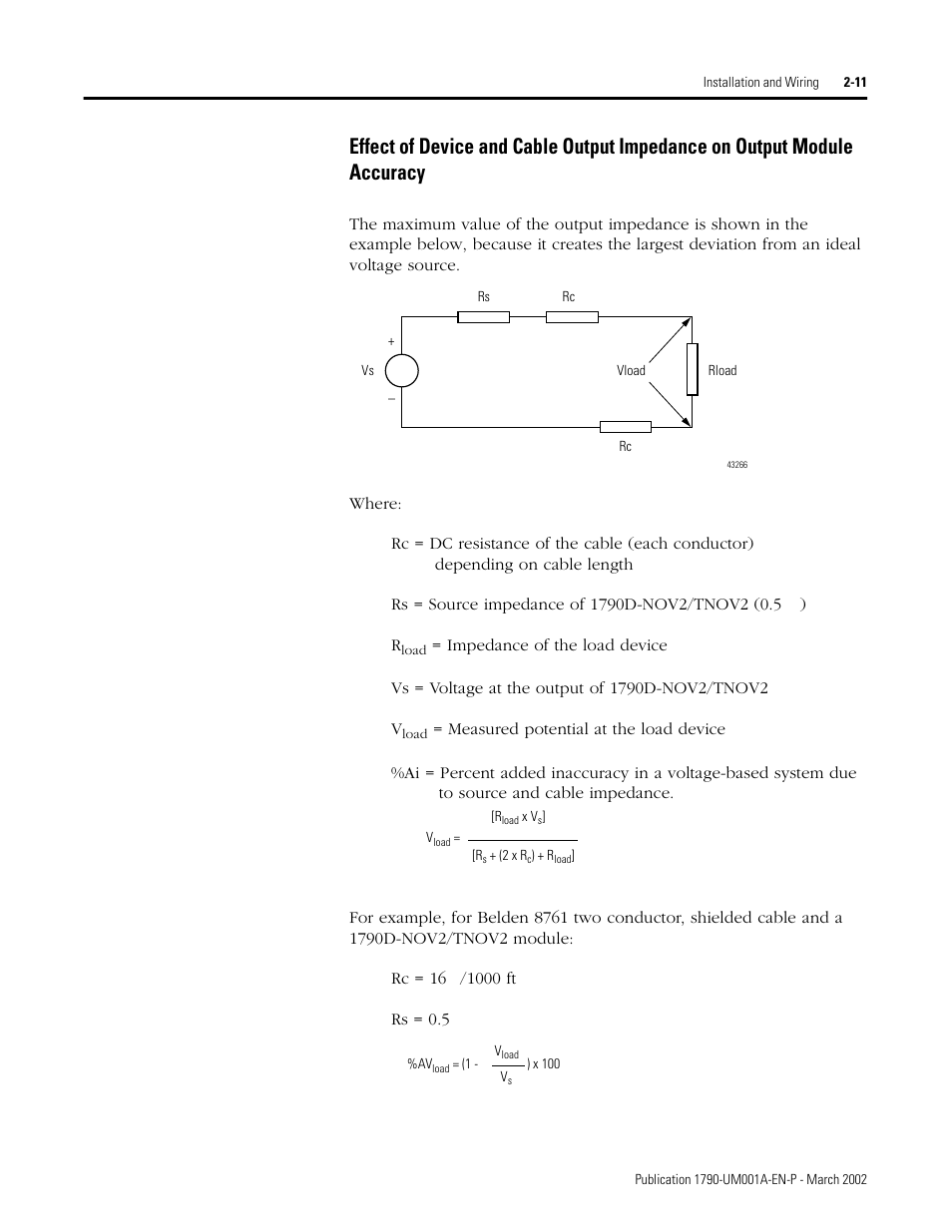 Effect of device and cable output impedance | Rockwell Automation 1790D-NOV2/TNOV2 CompactBlock LDX Analog Modules User Manual | Page 27 / 104