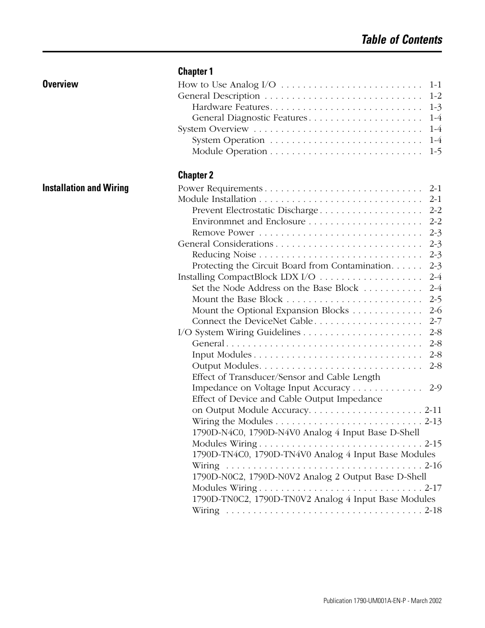 Rockwell Automation 1790D-NOV2/TNOV2 CompactBlock LDX Analog Modules User Manual | Page 7 / 104