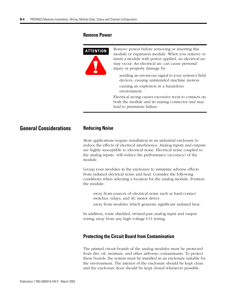 General considerations | Rockwell Automation 1790D-NOV2/TNOV2 CompactBlock LDX Analog Modules User Manual | Page 72 / 104