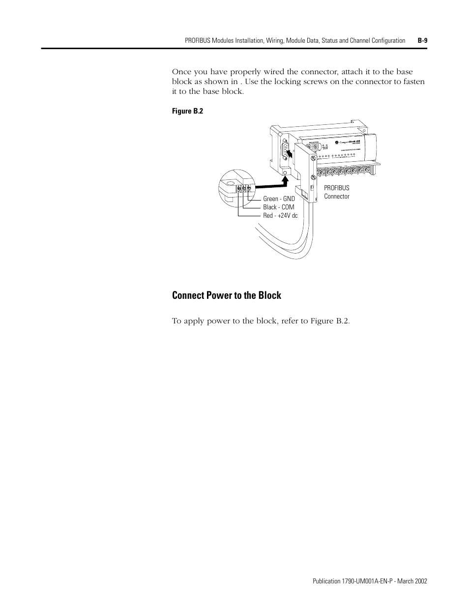 Connect power to the block | Rockwell Automation 1790D-NOV2/TNOV2 CompactBlock LDX Analog Modules User Manual | Page 77 / 104