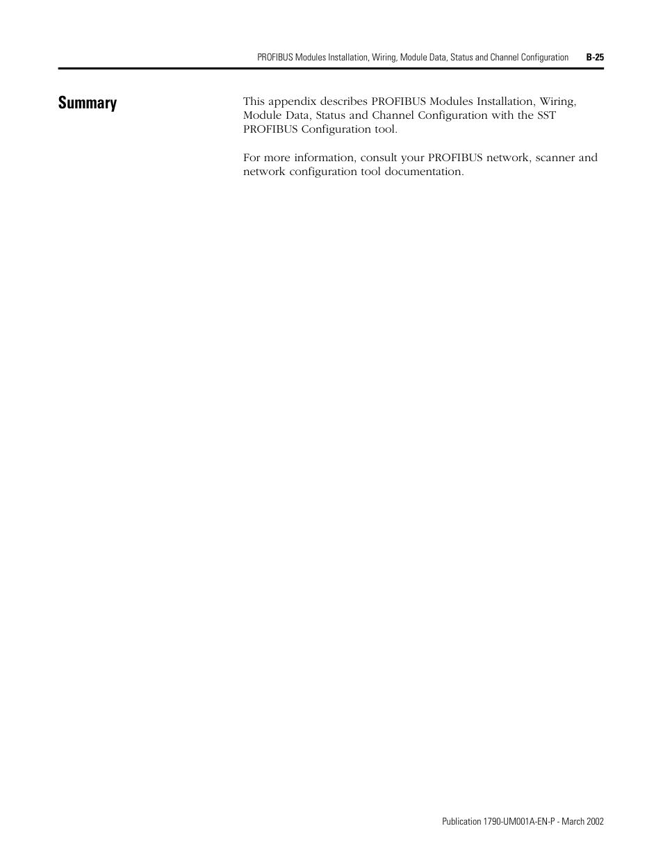 Summary | Rockwell Automation 1790D-NOV2/TNOV2 CompactBlock LDX Analog Modules User Manual | Page 93 / 104