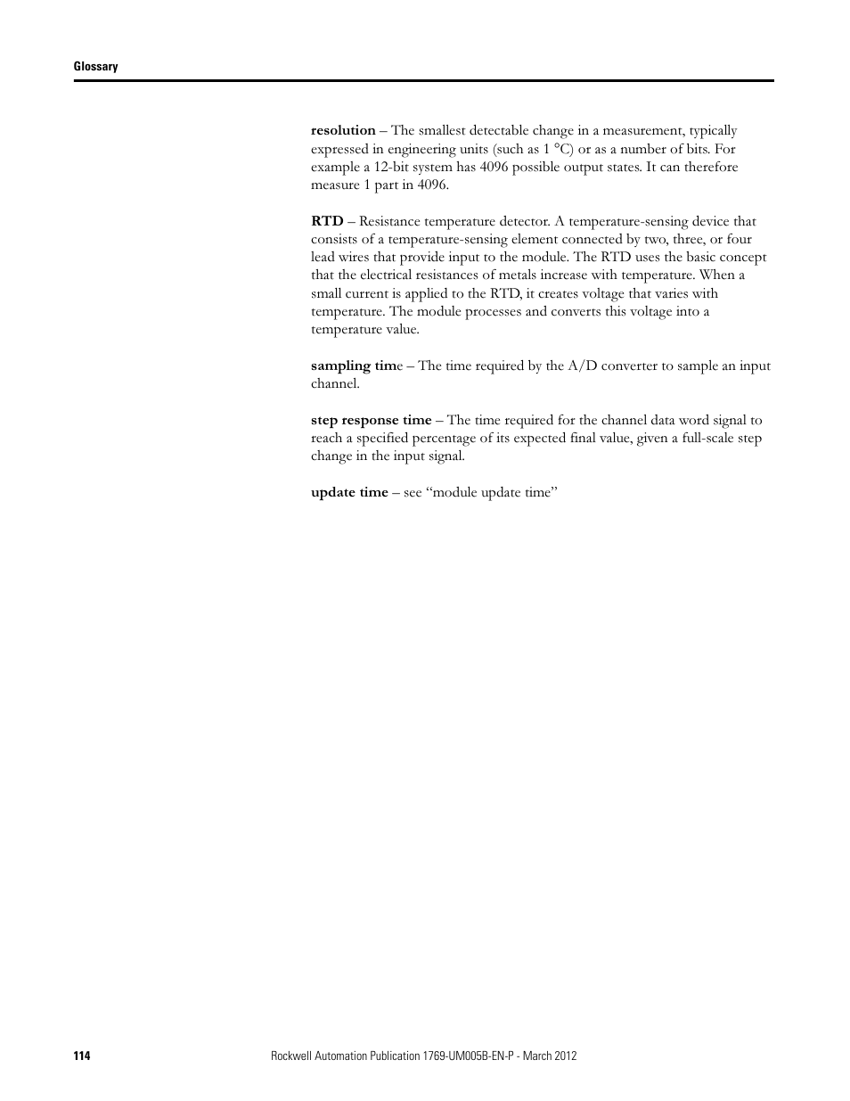 Rockwell Automation 1769-IR6 Compact I/O 1769-IR6 RTD/Resistance Input Module User Manual | Page 114 / 120