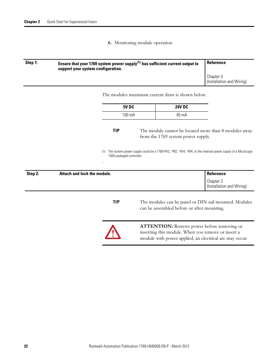 Rockwell Automation 1769-IR6 Compact I/O 1769-IR6 RTD/Resistance Input Module User Manual | Page 22 / 120