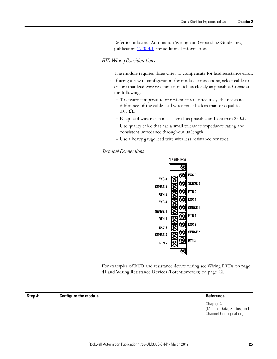Rockwell Automation 1769-IR6 Compact I/O 1769-IR6 RTD/Resistance Input Module User Manual | Page 25 / 120
