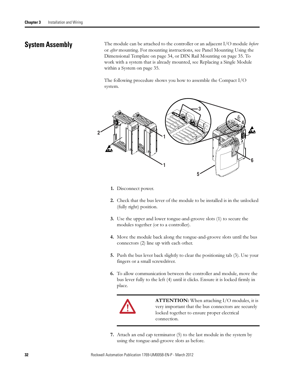 System assembly | Rockwell Automation 1769-IR6 Compact I/O 1769-IR6 RTD/Resistance Input Module User Manual | Page 32 / 120