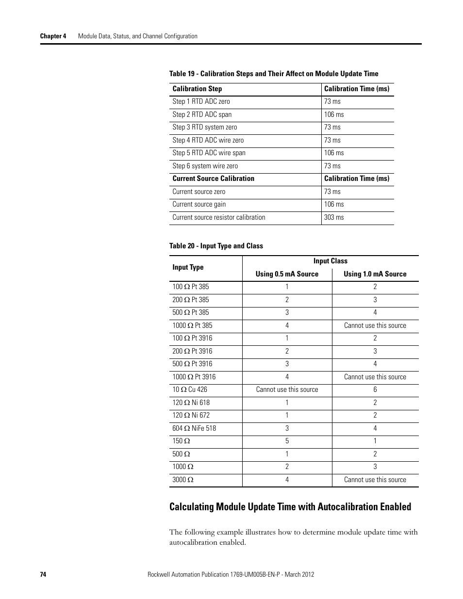 Rockwell Automation 1769-IR6 Compact I/O 1769-IR6 RTD/Resistance Input Module User Manual | Page 74 / 120