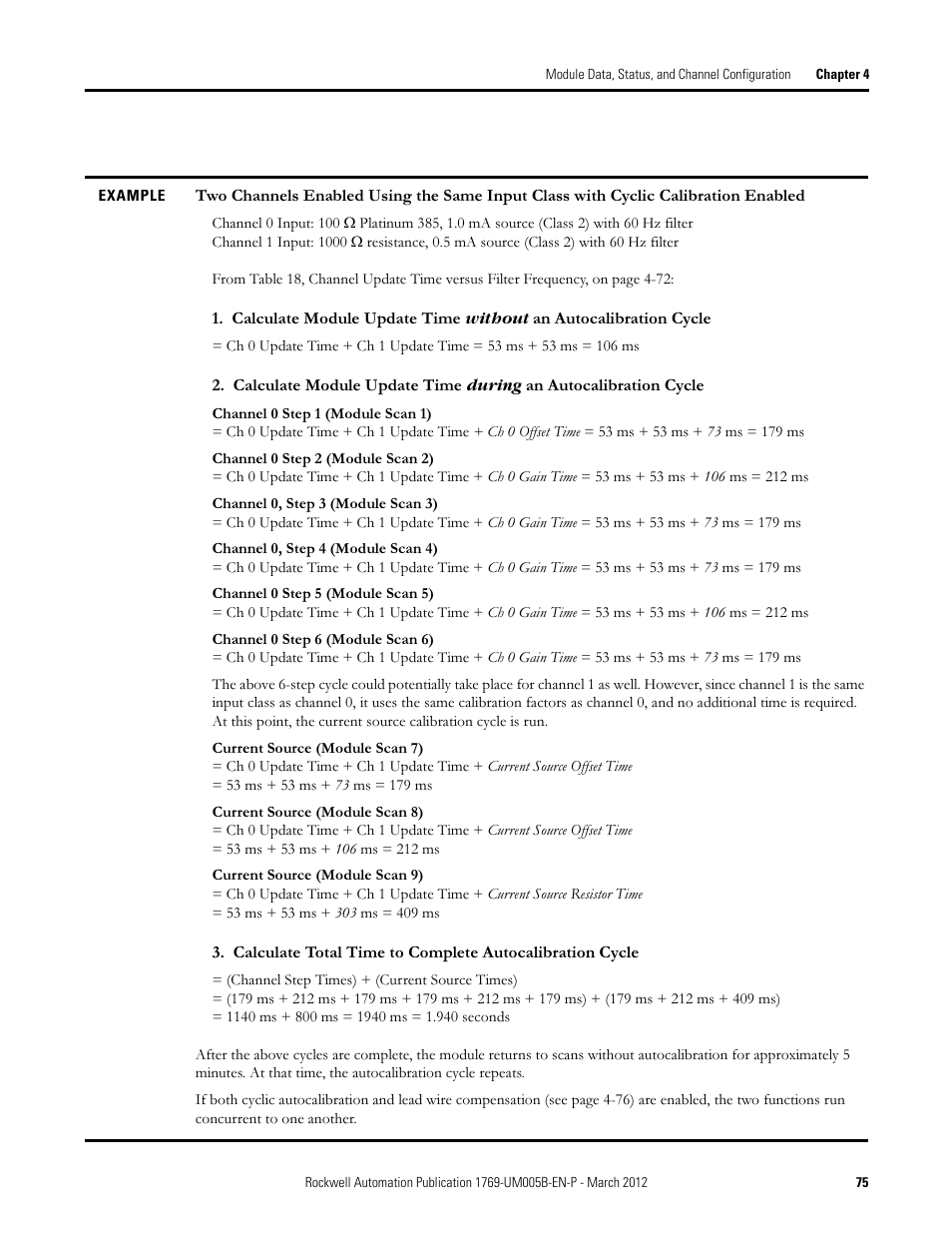 Rockwell Automation 1769-IR6 Compact I/O 1769-IR6 RTD/Resistance Input Module User Manual | Page 75 / 120