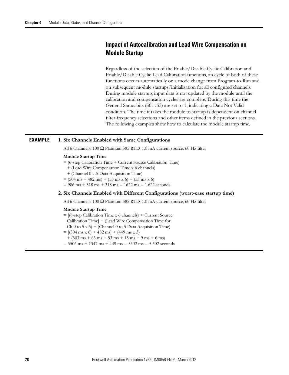 Rockwell Automation 1769-IR6 Compact I/O 1769-IR6 RTD/Resistance Input Module User Manual | Page 78 / 120