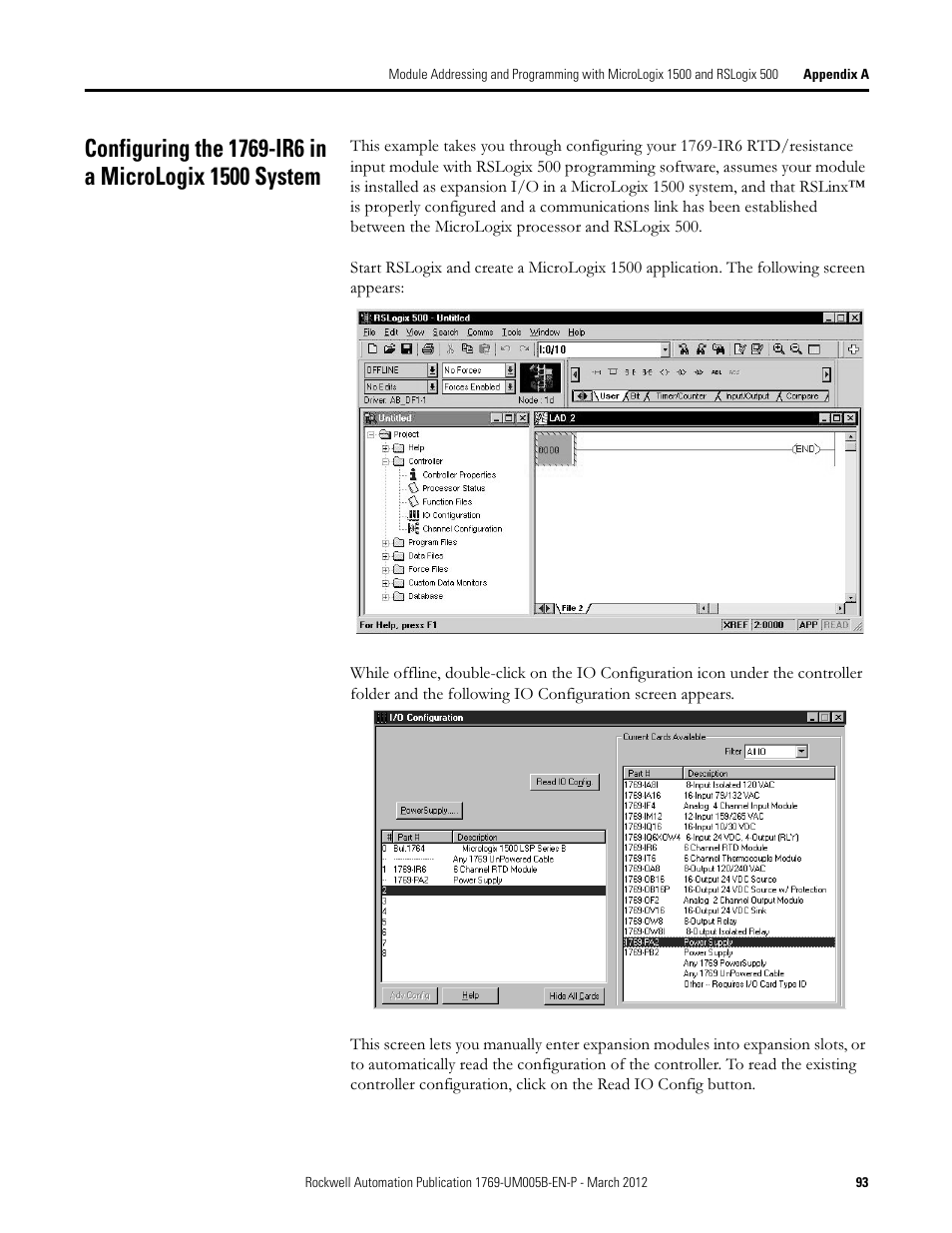 Rockwell Automation 1769-IR6 Compact I/O 1769-IR6 RTD/Resistance Input Module User Manual | Page 93 / 120