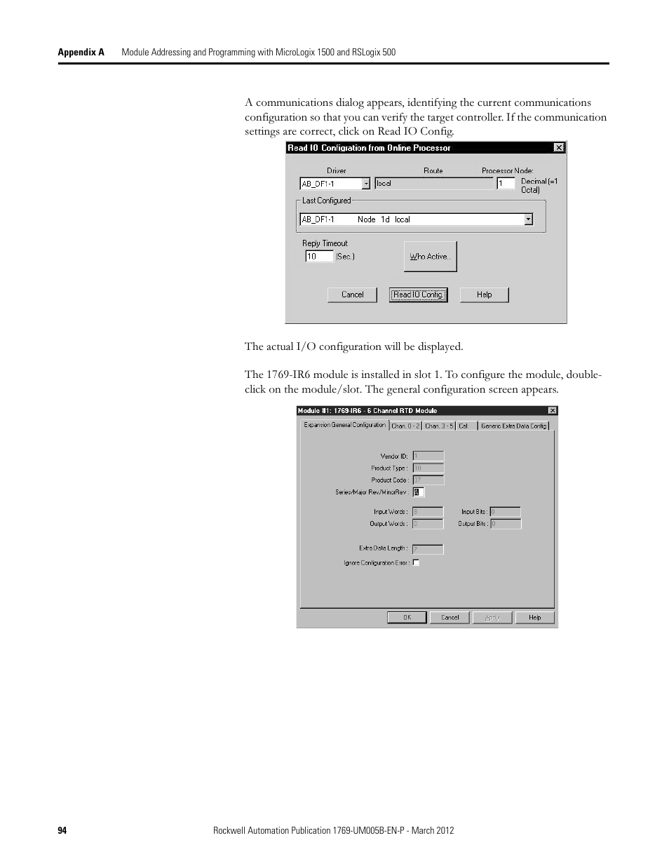 Rockwell Automation 1769-IR6 Compact I/O 1769-IR6 RTD/Resistance Input Module User Manual | Page 94 / 120