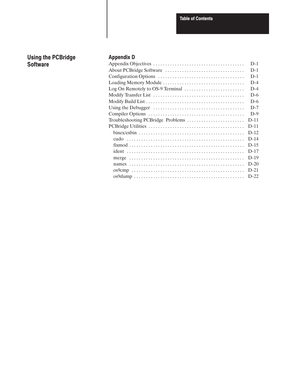 Using the pcbridge software | Rockwell Automation 1771-DMC_DMC1_DMC4_DXPS Control Coprocessor User Manual User Manual | Page 10 / 312
