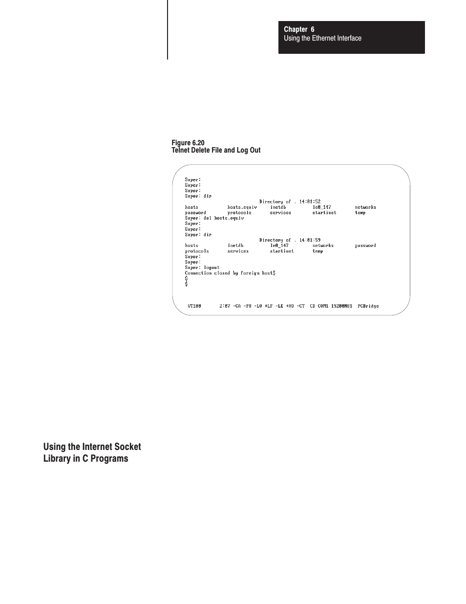 Using the internet socket library in c programs | Rockwell Automation 1771-DMC_DMC1_DMC4_DXPS Control Coprocessor User Manual User Manual | Page 100 / 312