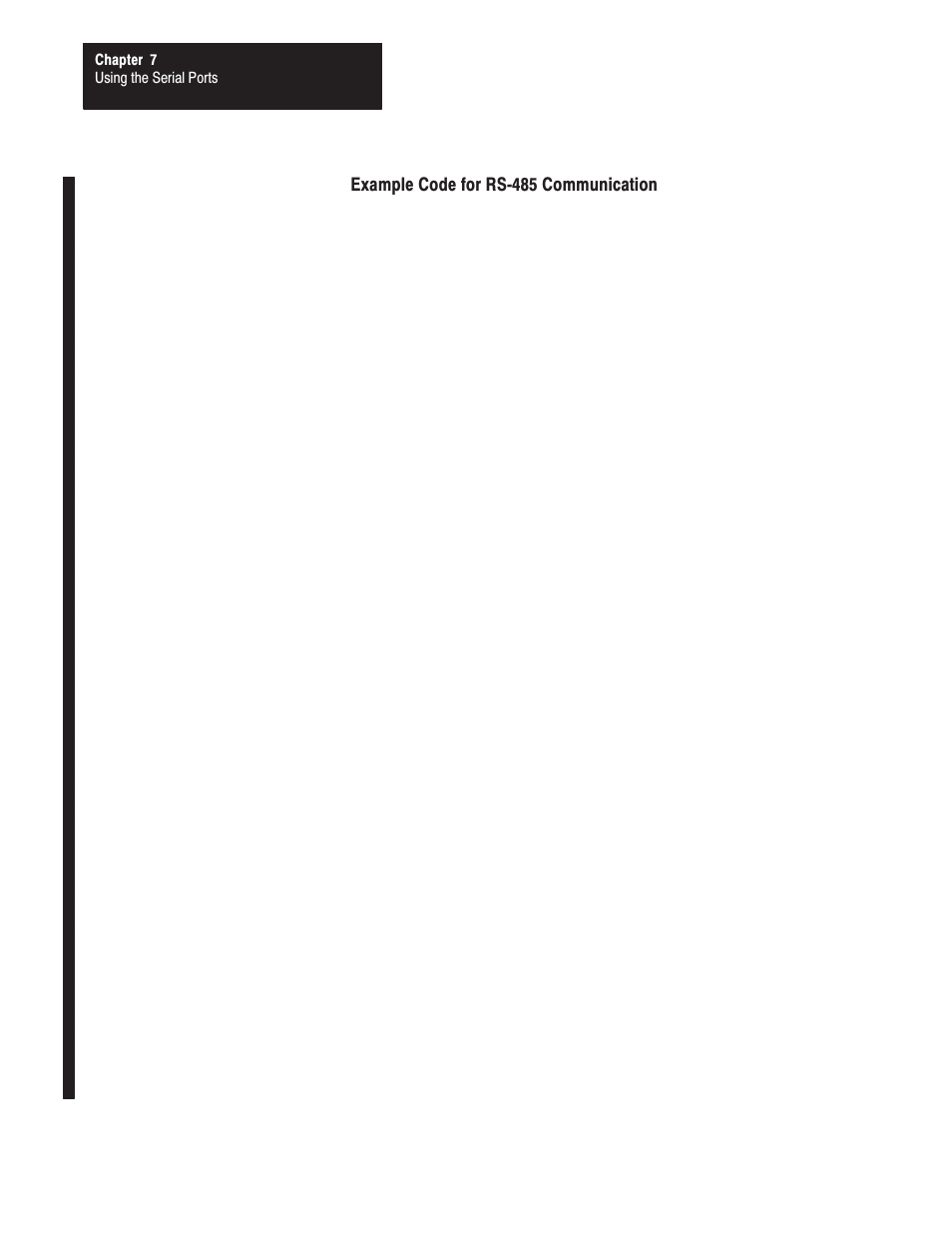 Example code for rsć485 communication | Rockwell Automation 1771-DMC_DMC1_DMC4_DXPS Control Coprocessor User Manual User Manual | Page 120 / 312