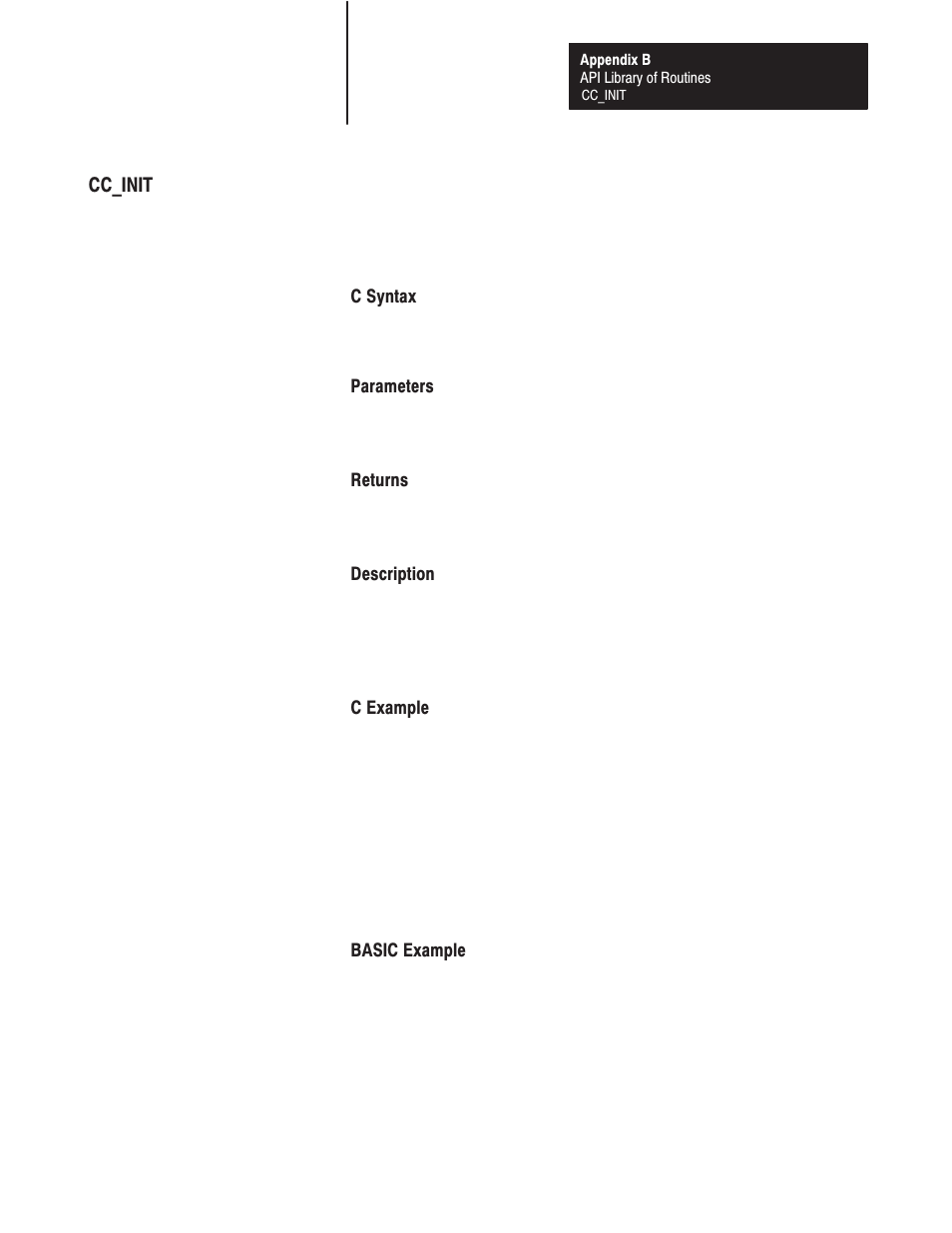 Cc_init | Rockwell Automation 1771-DMC_DMC1_DMC4_DXPS Control Coprocessor User Manual User Manual | Page 158 / 312