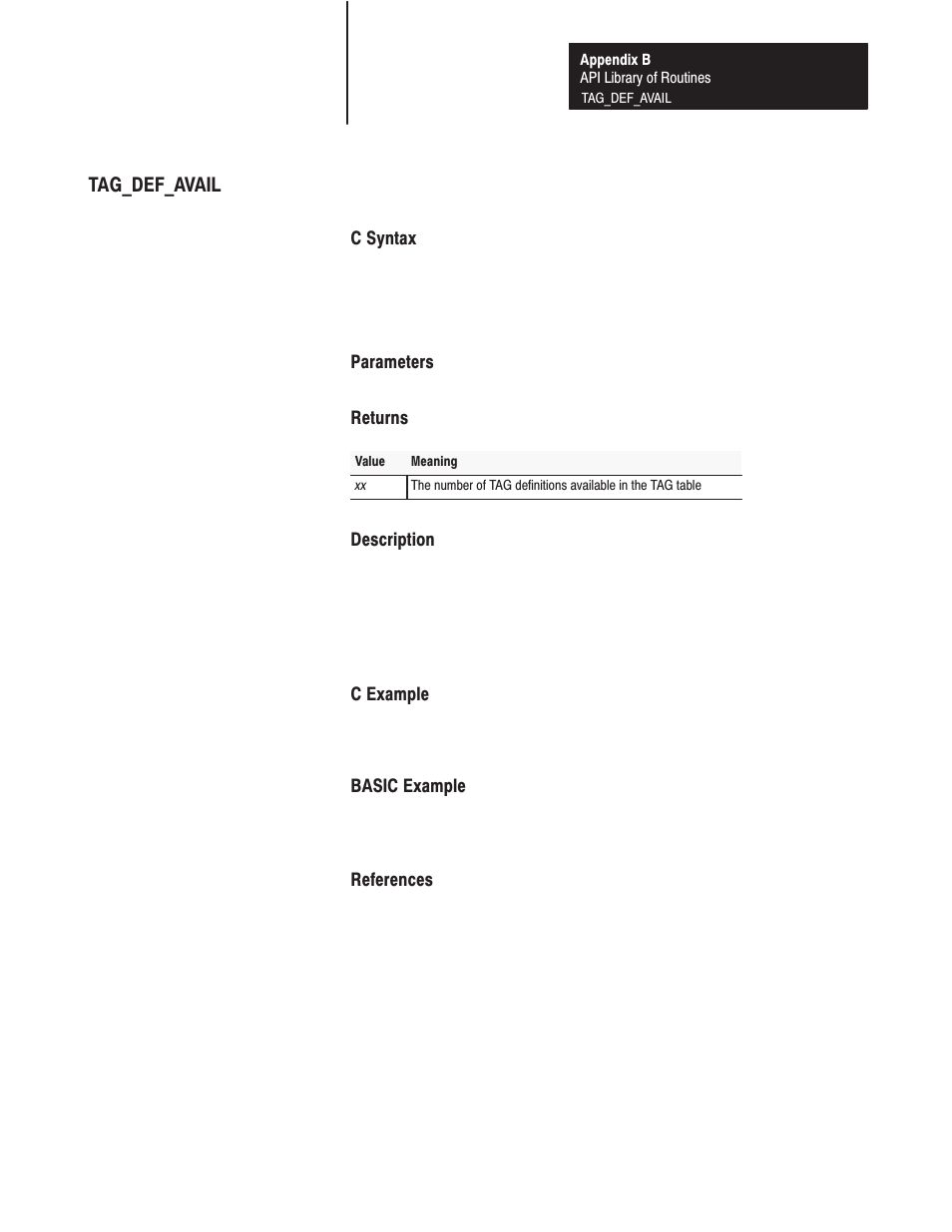 Tag_def_avail | Rockwell Automation 1771-DMC_DMC1_DMC4_DXPS Control Coprocessor User Manual User Manual | Page 246 / 312