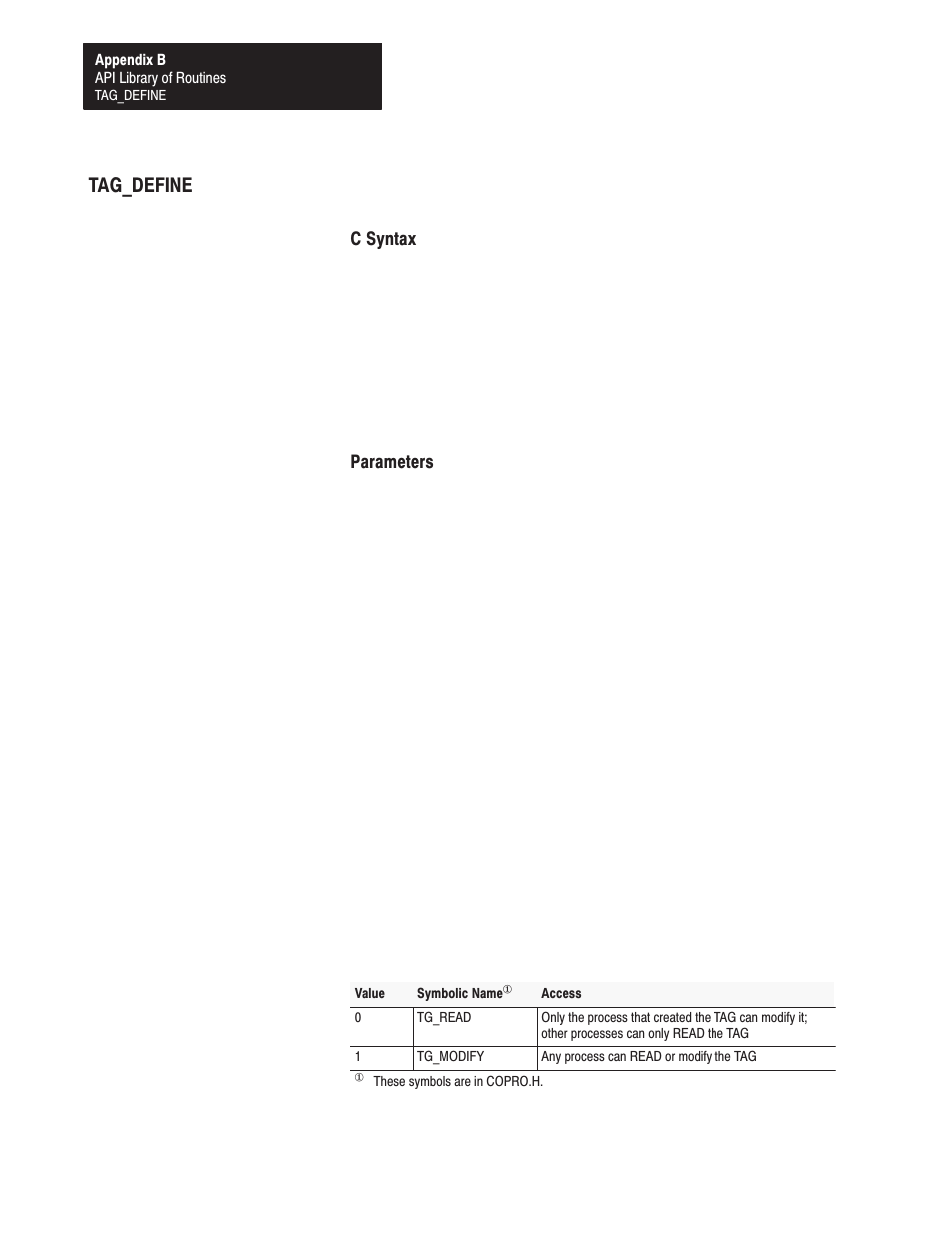 Tag_define | Rockwell Automation 1771-DMC_DMC1_DMC4_DXPS Control Coprocessor User Manual User Manual | Page 247 / 312