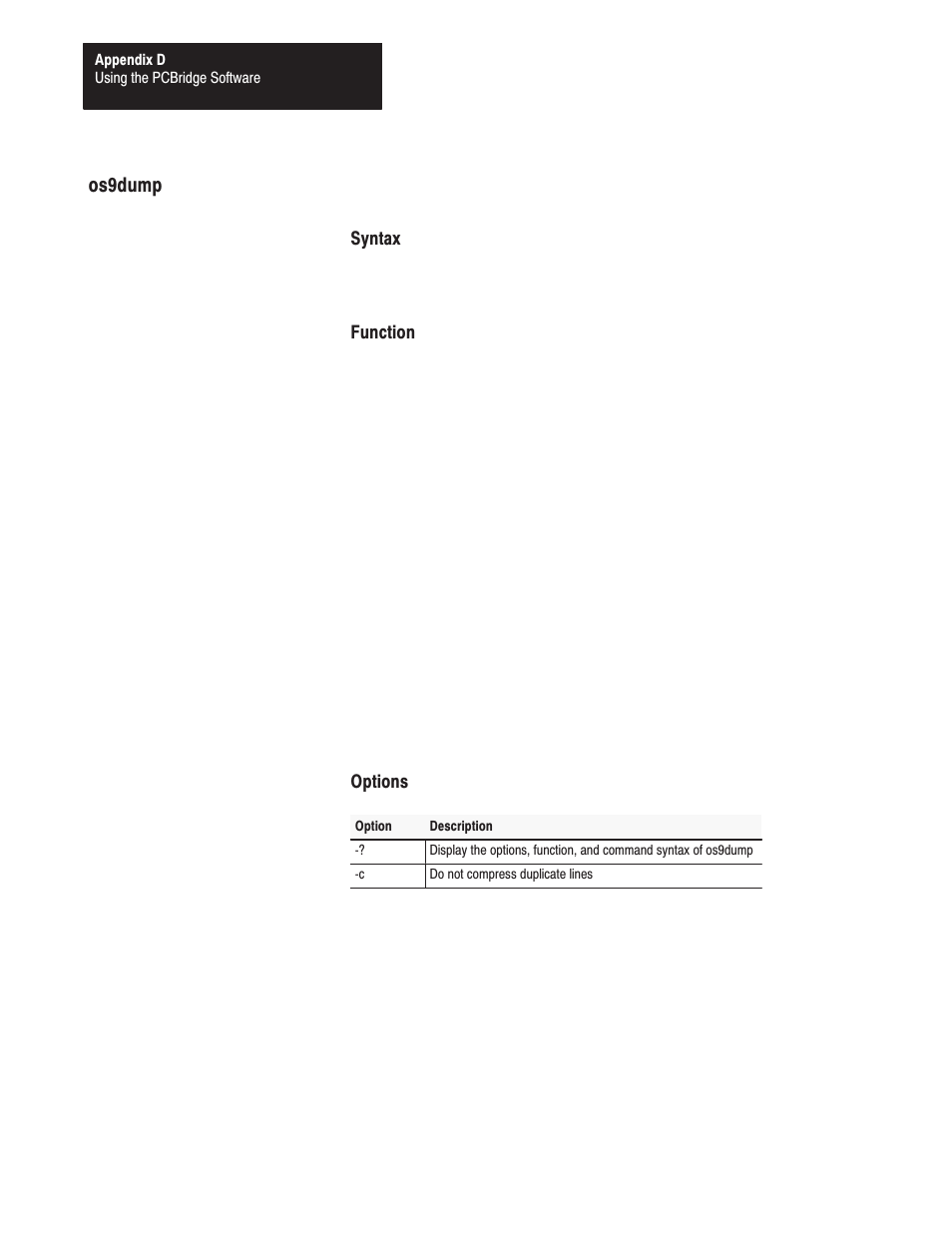 Os9dump | Rockwell Automation 1771-DMC_DMC1_DMC4_DXPS Control Coprocessor User Manual User Manual | Page 300 / 312