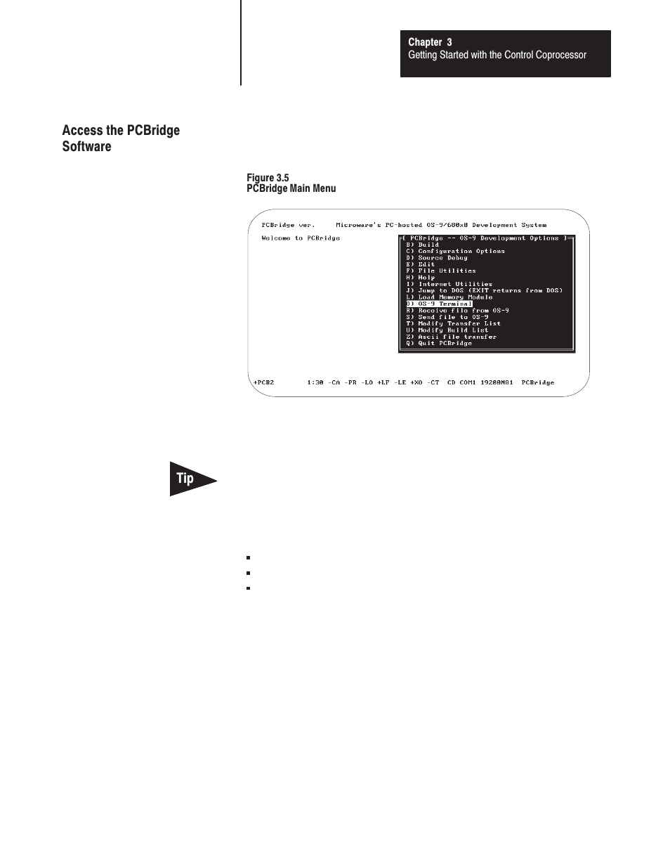 Access the pcbridge software tip | Rockwell Automation 1771-DMC_DMC1_DMC4_DXPS Control Coprocessor User Manual User Manual | Page 34 / 312