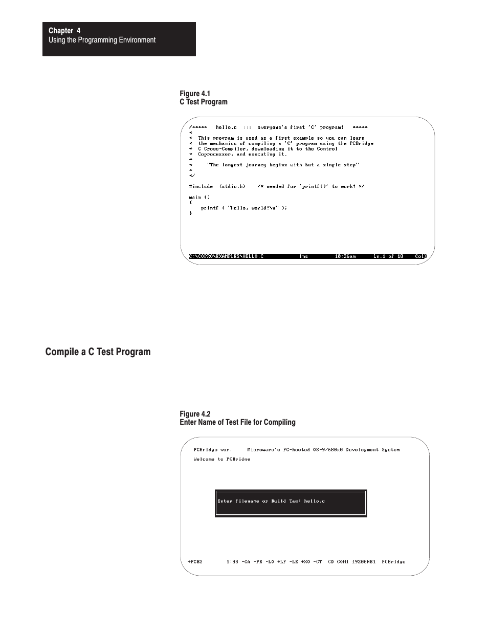 Compile a c test program | Rockwell Automation 1771-DMC_DMC1_DMC4_DXPS Control Coprocessor User Manual User Manual | Page 54 / 312