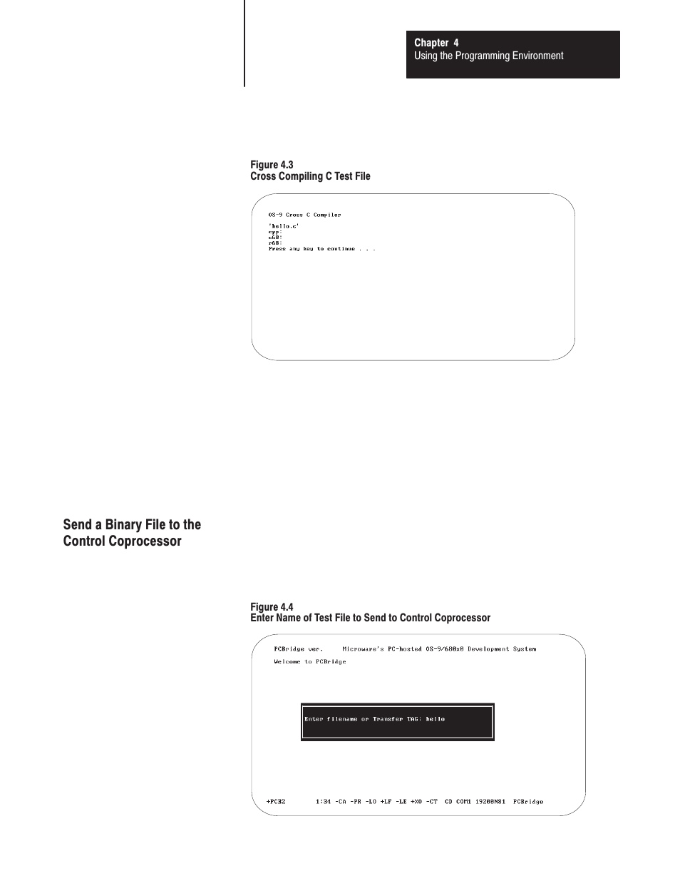 Send a binary file to the control coprocessor | Rockwell Automation 1771-DMC_DMC1_DMC4_DXPS Control Coprocessor User Manual User Manual | Page 55 / 312
