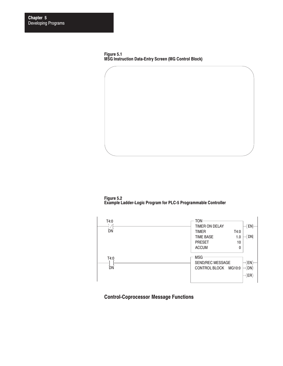 Controlćcoprocessor message functions | Rockwell Automation 1771-DMC_DMC1_DMC4_DXPS Control Coprocessor User Manual User Manual | Page 68 / 312