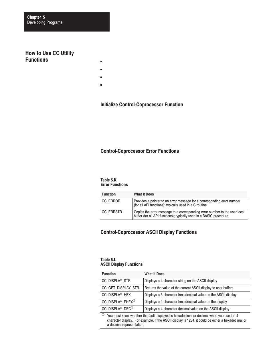 How to use cc utility functions | Rockwell Automation 1771-DMC_DMC1_DMC4_DXPS Control Coprocessor User Manual User Manual | Page 72 / 312