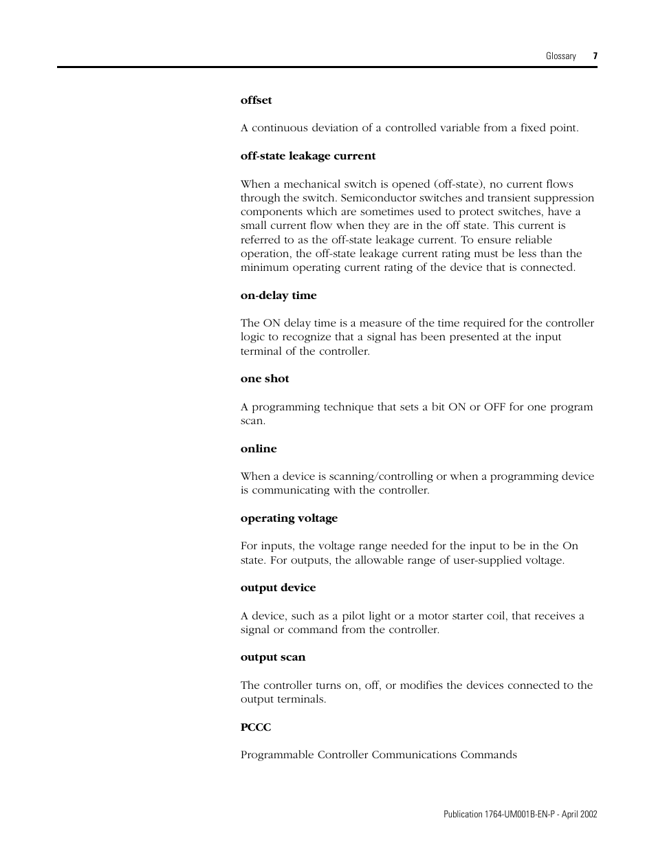 Rockwell Automation 1764-xxxx MICROLOGIX 1500 PROGRAMMABLE CONTROLLERS User Manual | Page 163 / 174