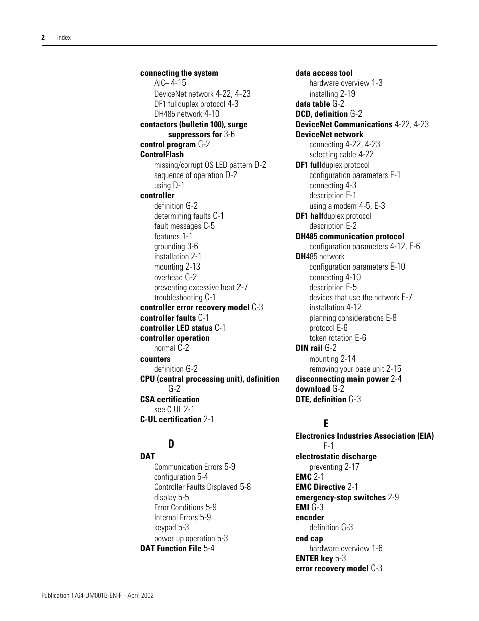 Rockwell Automation 1764-xxxx MICROLOGIX 1500 PROGRAMMABLE CONTROLLERS User Manual | Page 168 / 174